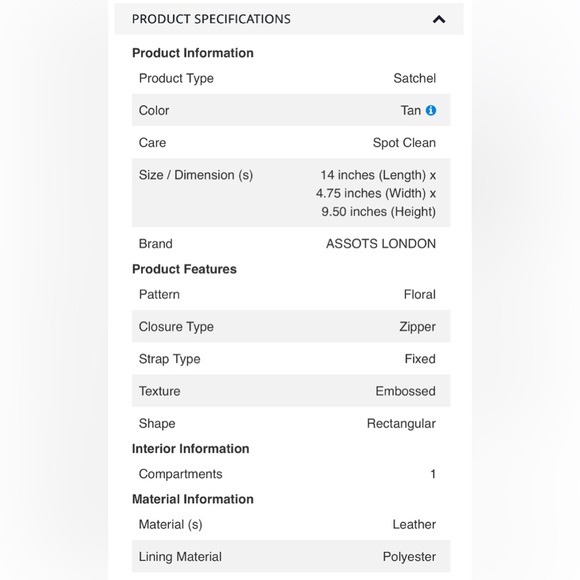 🟪 Assots London Floral Embossed Shoulder Bag - Picture 6 of 6